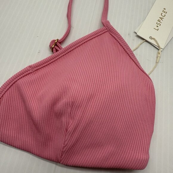 L Space Bikini Bra Top Women's Pink Guava Wired Front Helena  Size Medium - Picture 4 of 9